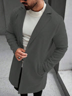 Men's button-up wool winter coat — additional view
