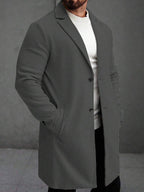 Men's button-up wool winter coat — additional view