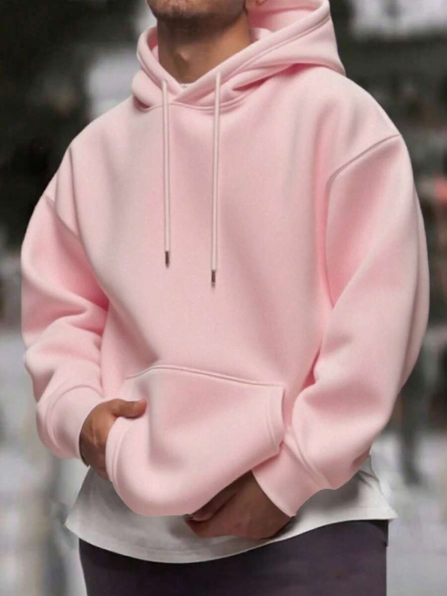 Men's drawstring long sleeve hoodie — additional view