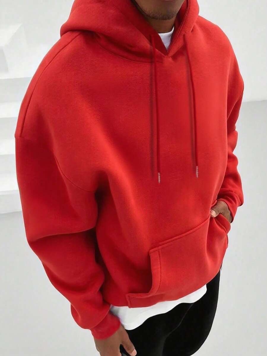 Men's drawstring long sleeve hoodie — additional view