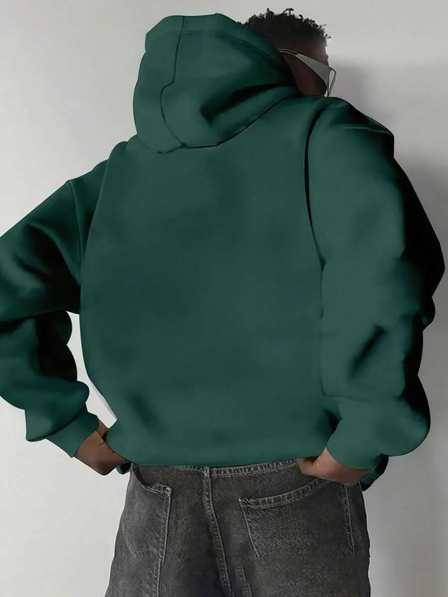 Men's drawstring long sleeve hoodie — additional view