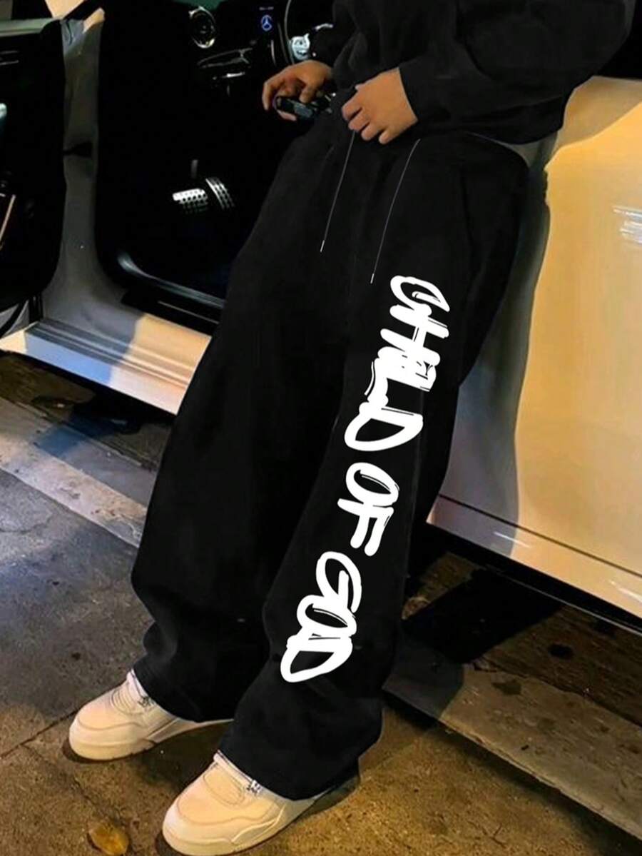 Men's straight-leg relaxed-fit sweatpants