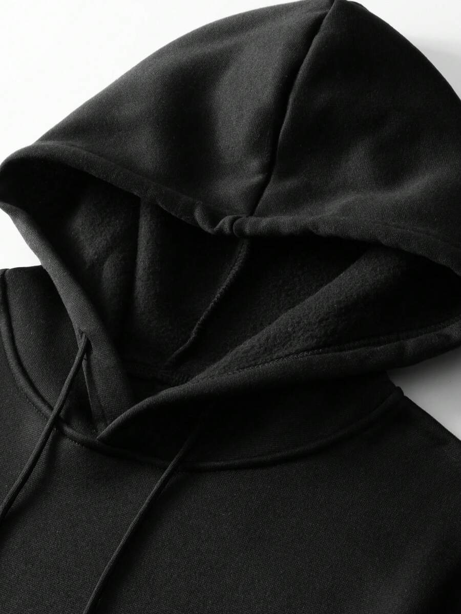 Men's kangaroo pocket drawstring hoodie — additional view