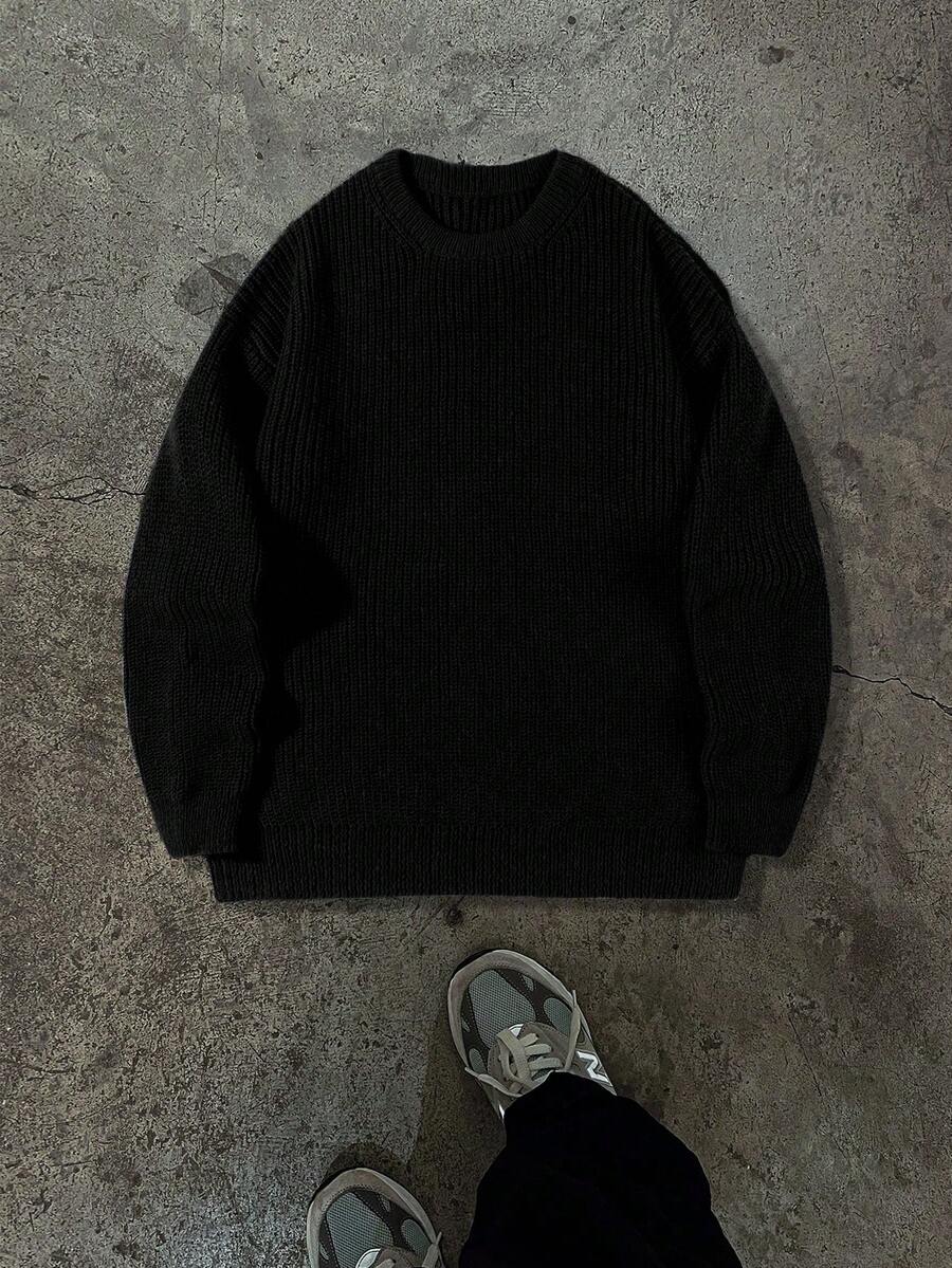 Men's crew neck relaxed-fit pullover — additional view