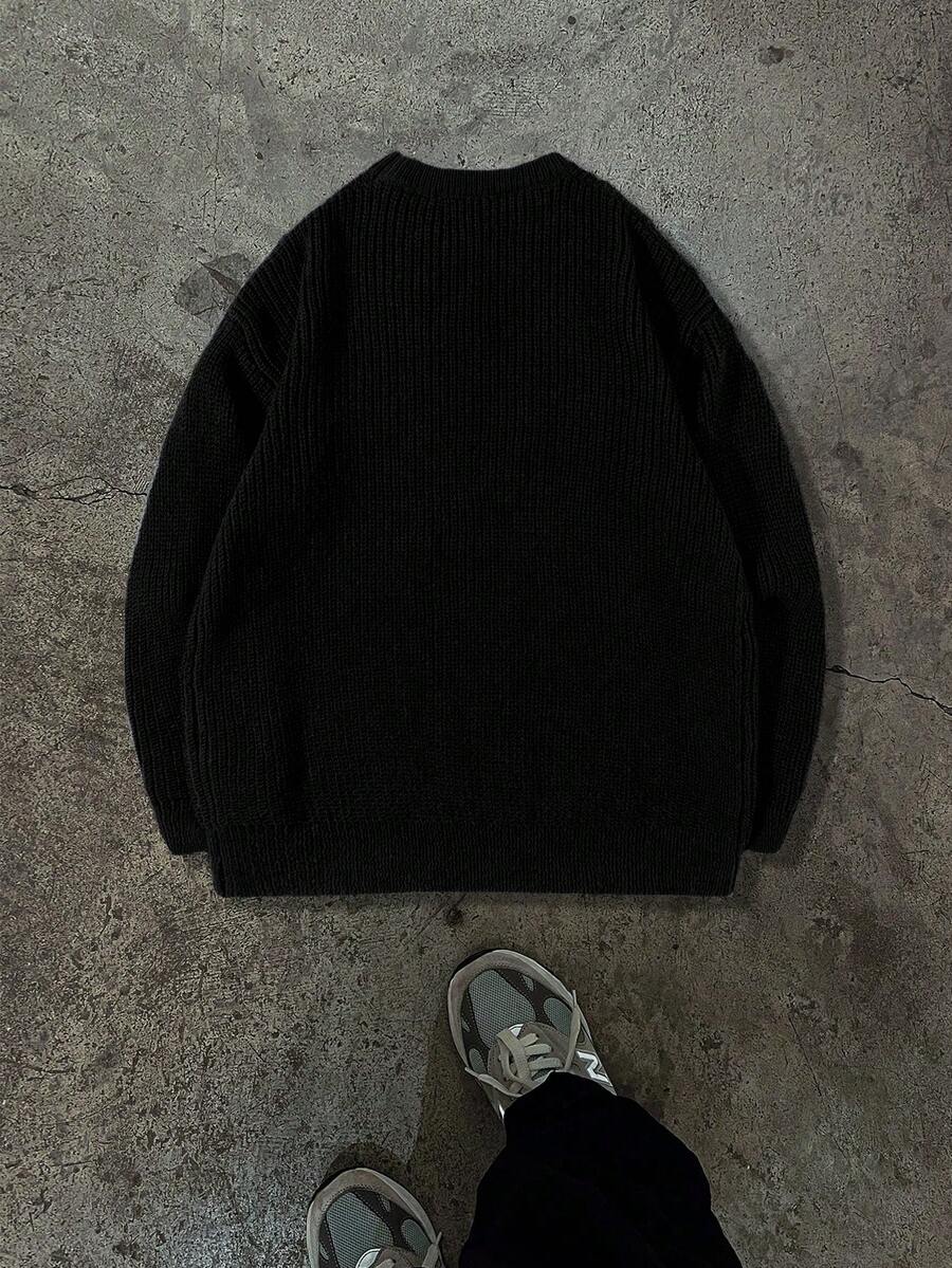 Men's crew neck relaxed-fit pullover — additional view