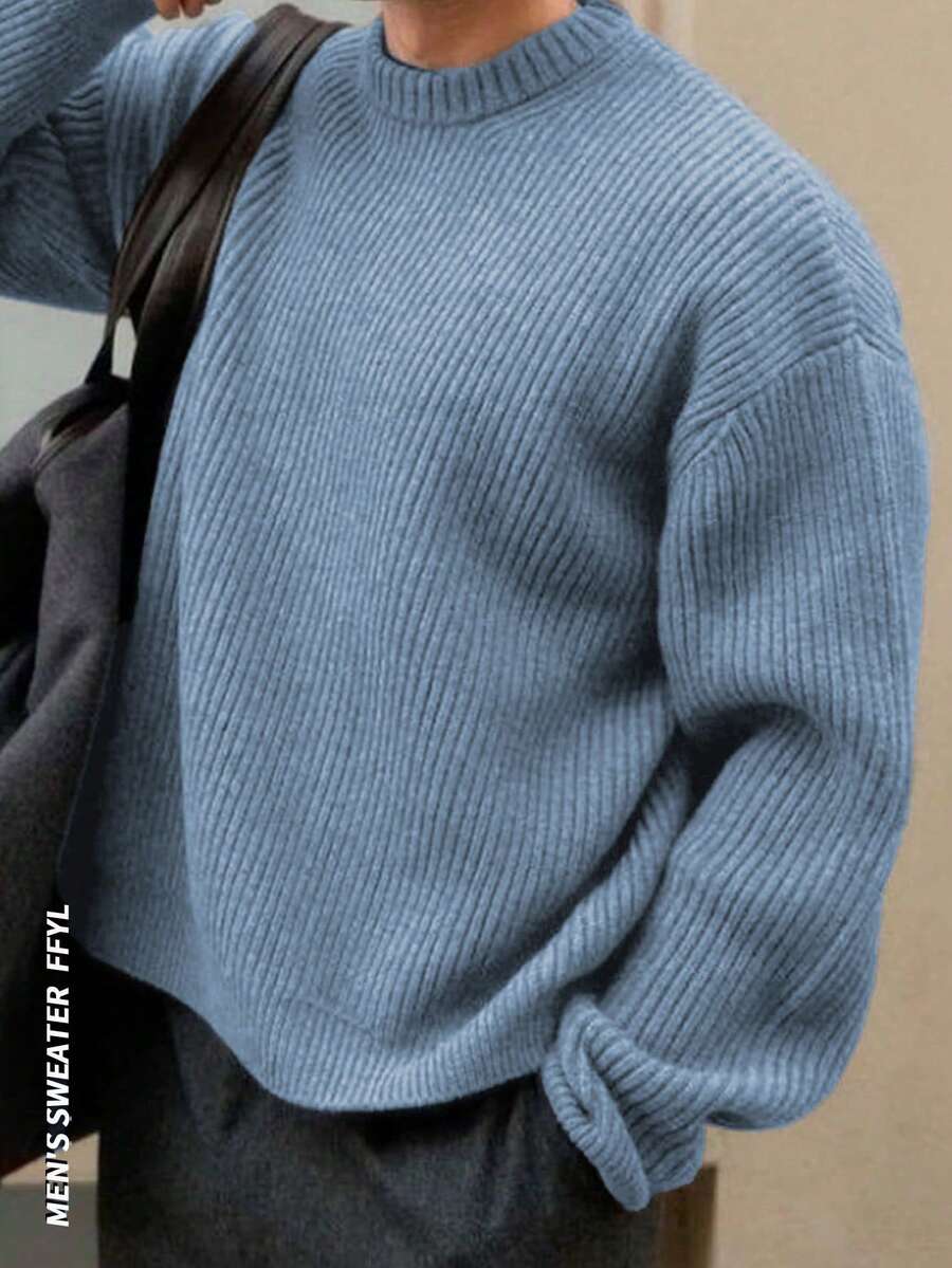 Men's crew neck relaxed-fit pullover — additional view