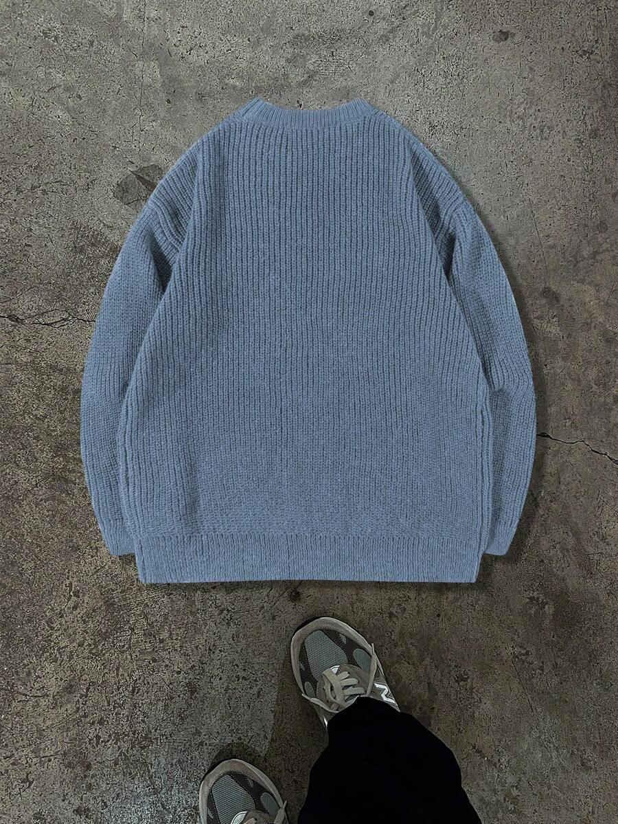 Men's crew neck relaxed-fit pullover — additional view