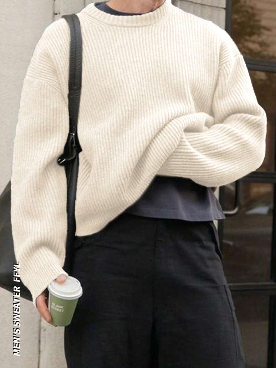 Men's crew neck relaxed-fit pullover — additional view