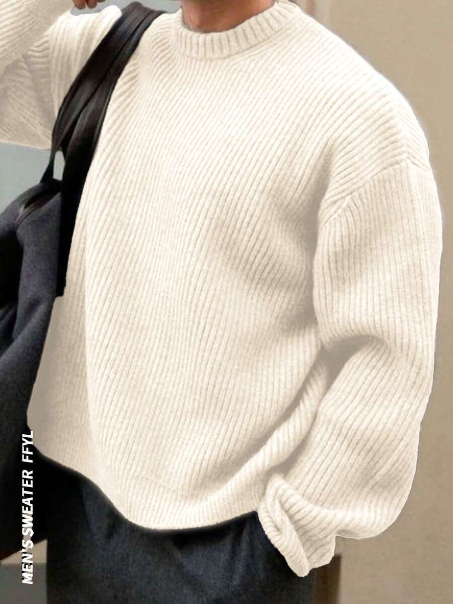 Men's crew neck relaxed-fit pullover — additional view