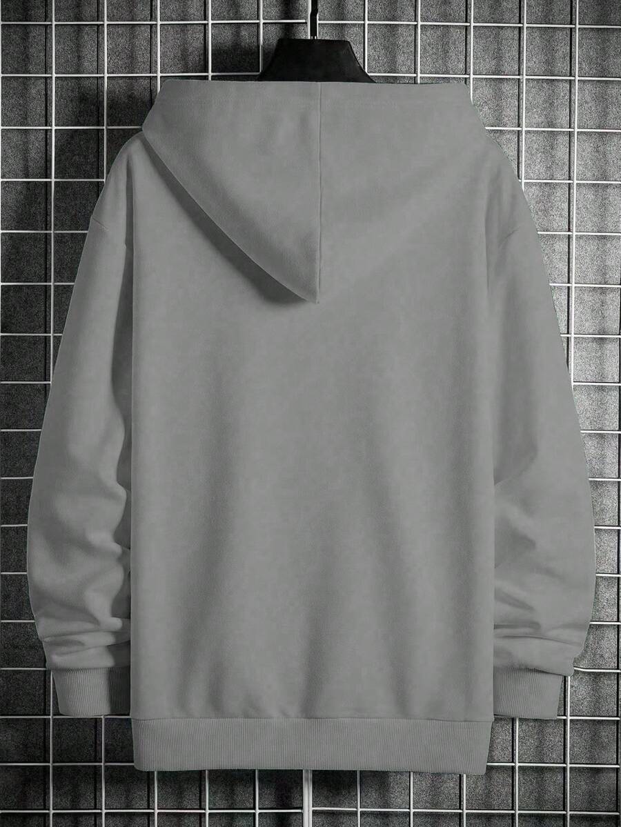 Men's hooded drawstring sweatshirt — additional view