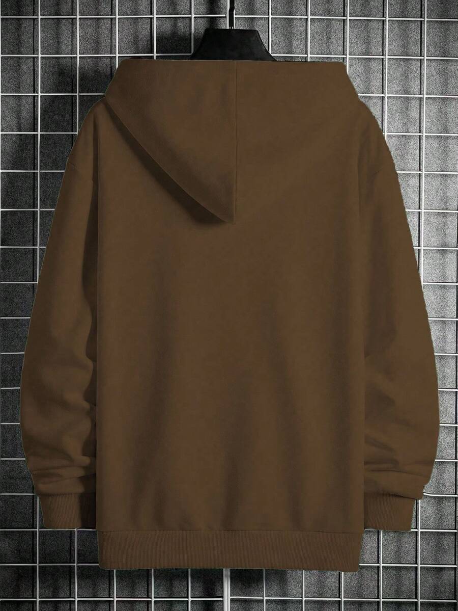Men's hooded drawstring sweatshirt — additional view