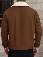 Men's teddy fleece cropped coat — alternate view