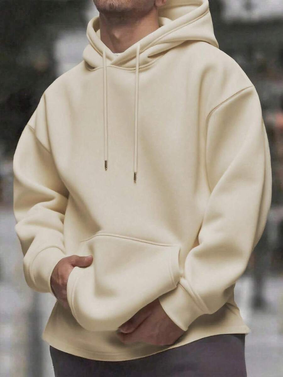 Men's drawstring long sleeve hoodie — additional view