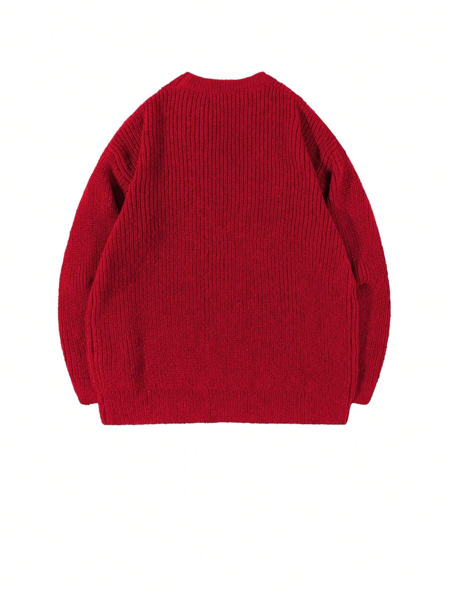 Men's crew neck long sleeve pullover — additional view
