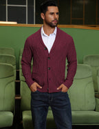 Men's shawl collar slim-fit cardigan — additional view