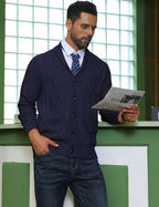 Men's shawl collar slim-fit cardigan — additional view