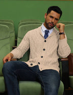 Men's shawl collar slim-fit cardigan — additional view