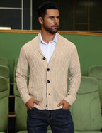 Men's shawl collar slim-fit cardigan — additional view