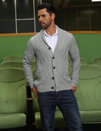 Men's shawl collar slim-fit cardigan — additional view