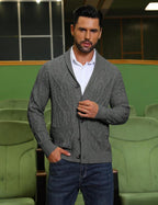 Men's shawl collar slim-fit cardigan — additional view