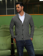 Men's shawl collar slim-fit cardigan — additional view