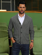 Men's shawl collar slim-fit cardigan — additional view
