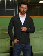Men's shawl collar slim-fit cardigan — additional view