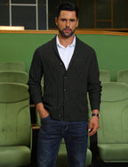 Men's shawl collar slim-fit cardigan — additional view
