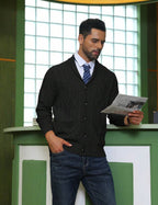 Men's shawl collar slim-fit cardigan — additional view