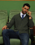 Men's shawl collar slim-fit cardigan — additional view