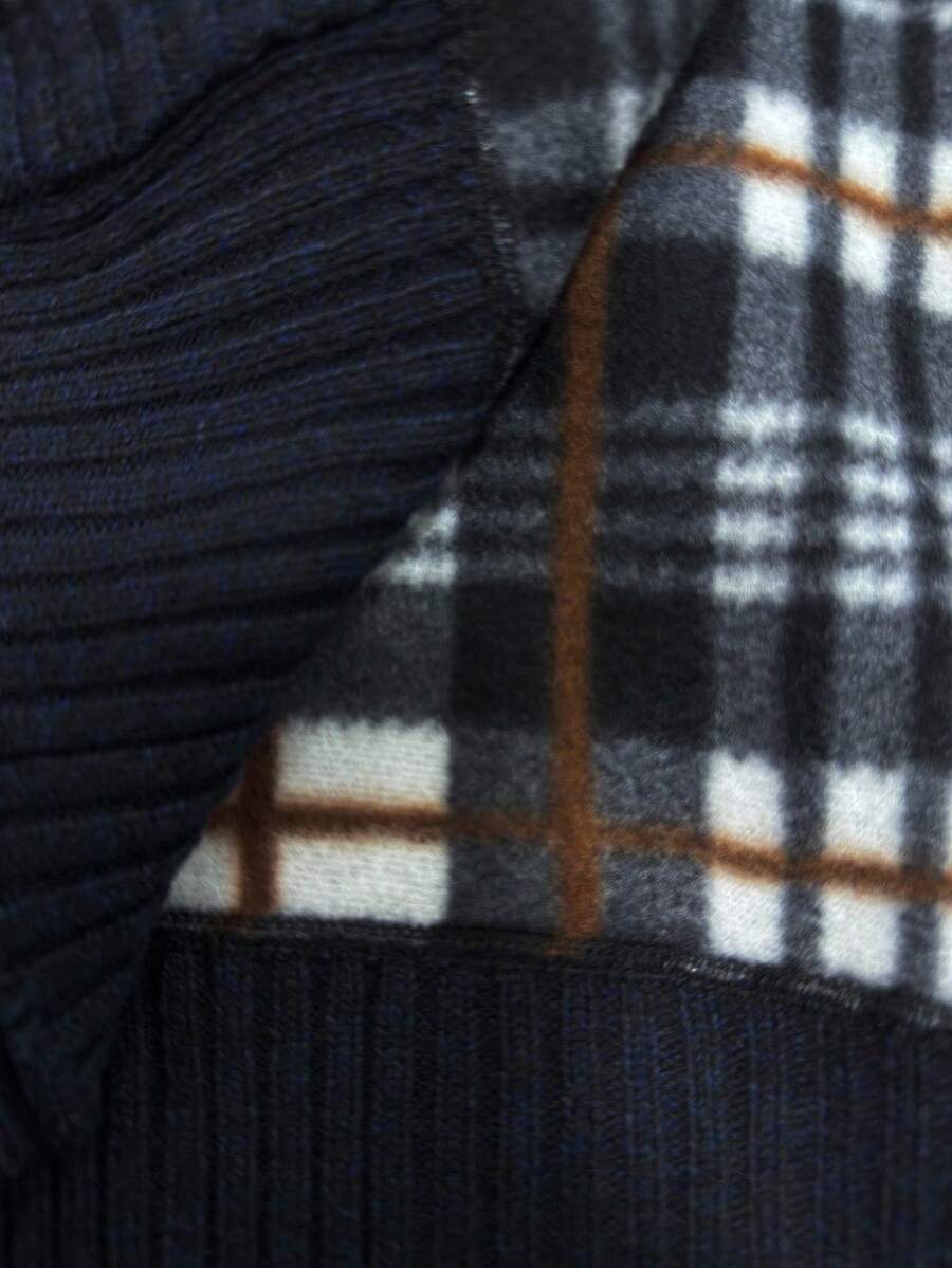 Men's color block ribbed cardigan — additional view