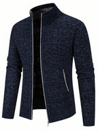 Men's color block ribbed cardigan — additional view