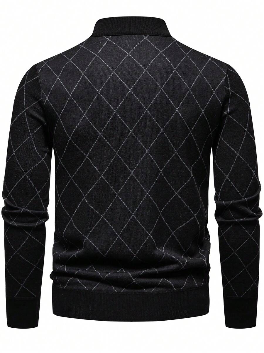 Men's half-zip long sleeve pullover — additional view