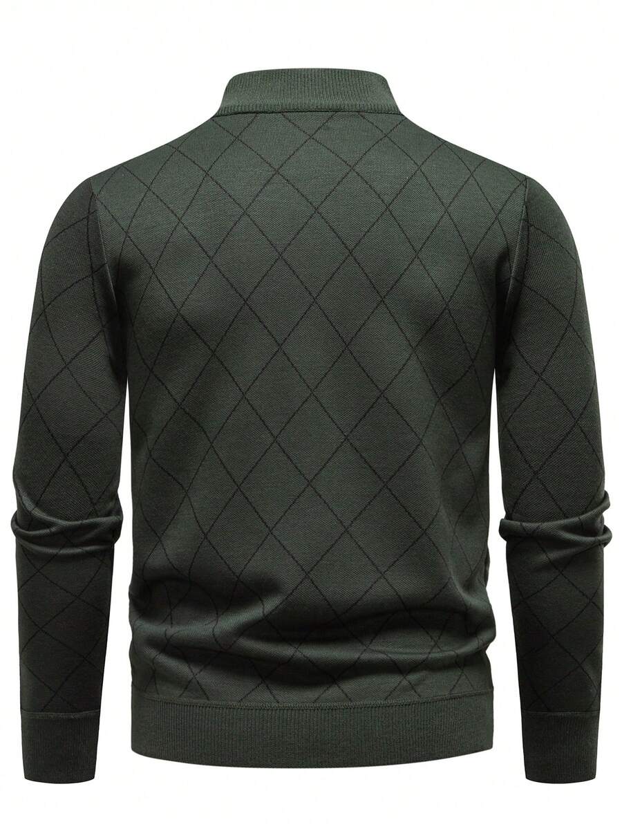 Men's half-zip long sleeve pullover — additional view