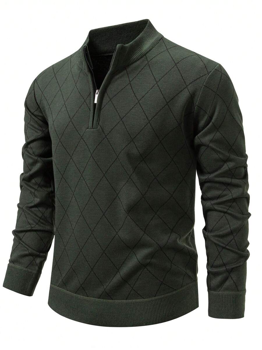 Men's half-zip long sleeve pullover — additional view