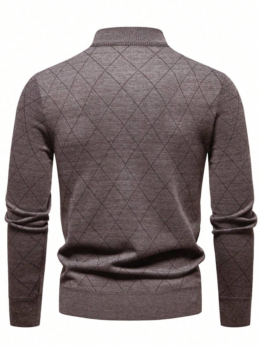 Men's half-zip long sleeve pullover — additional view
