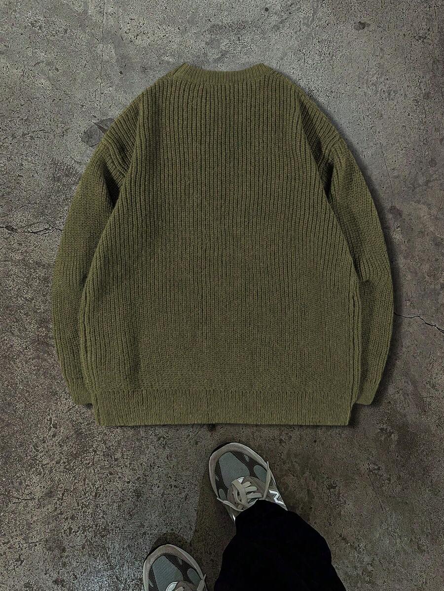 Men's crew neck relaxed-fit pullover — additional view