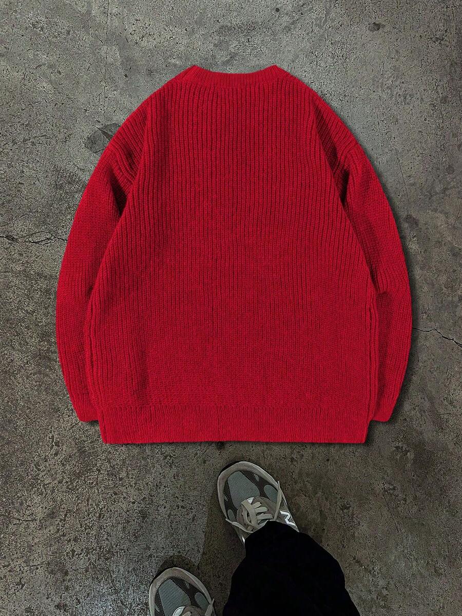 Men's crew neck relaxed-fit pullover — additional view