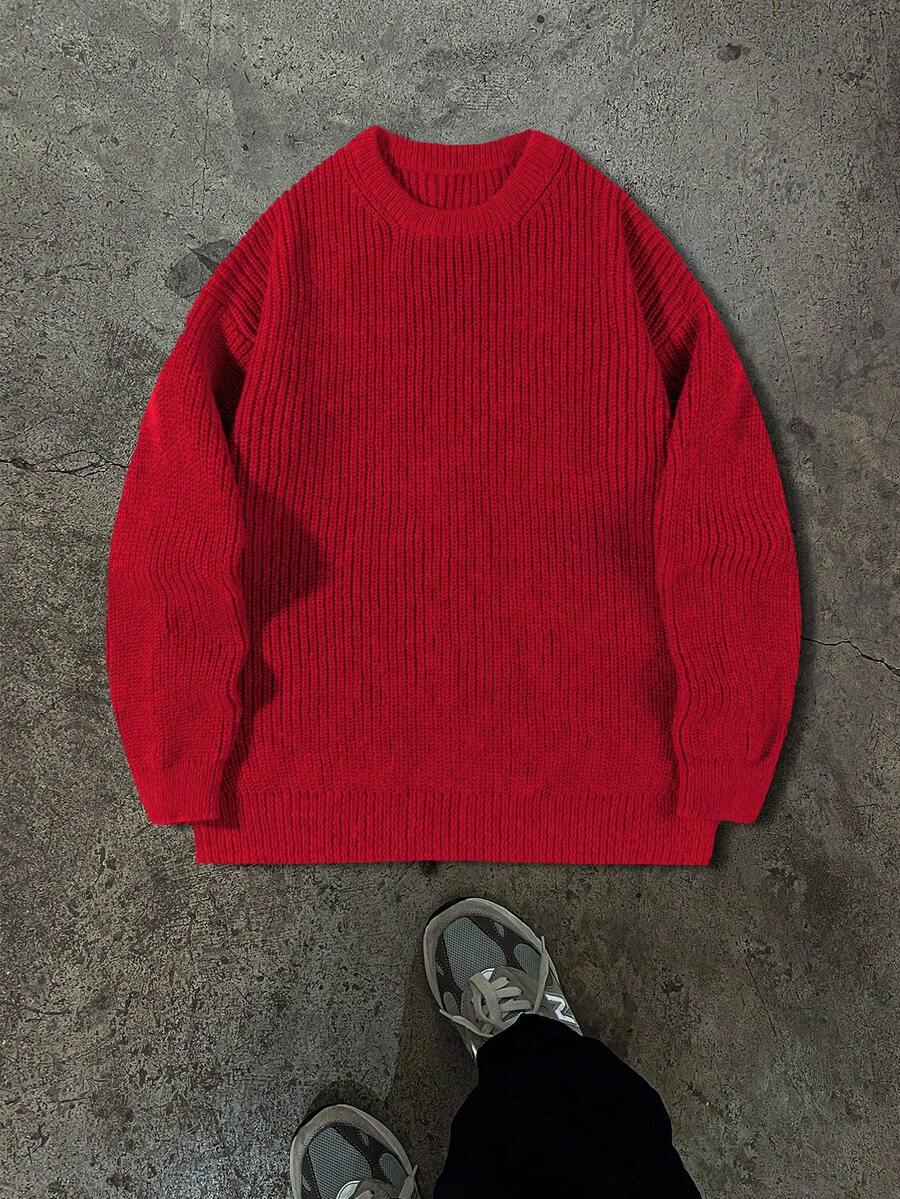 Men's crew neck relaxed-fit pullover — additional view