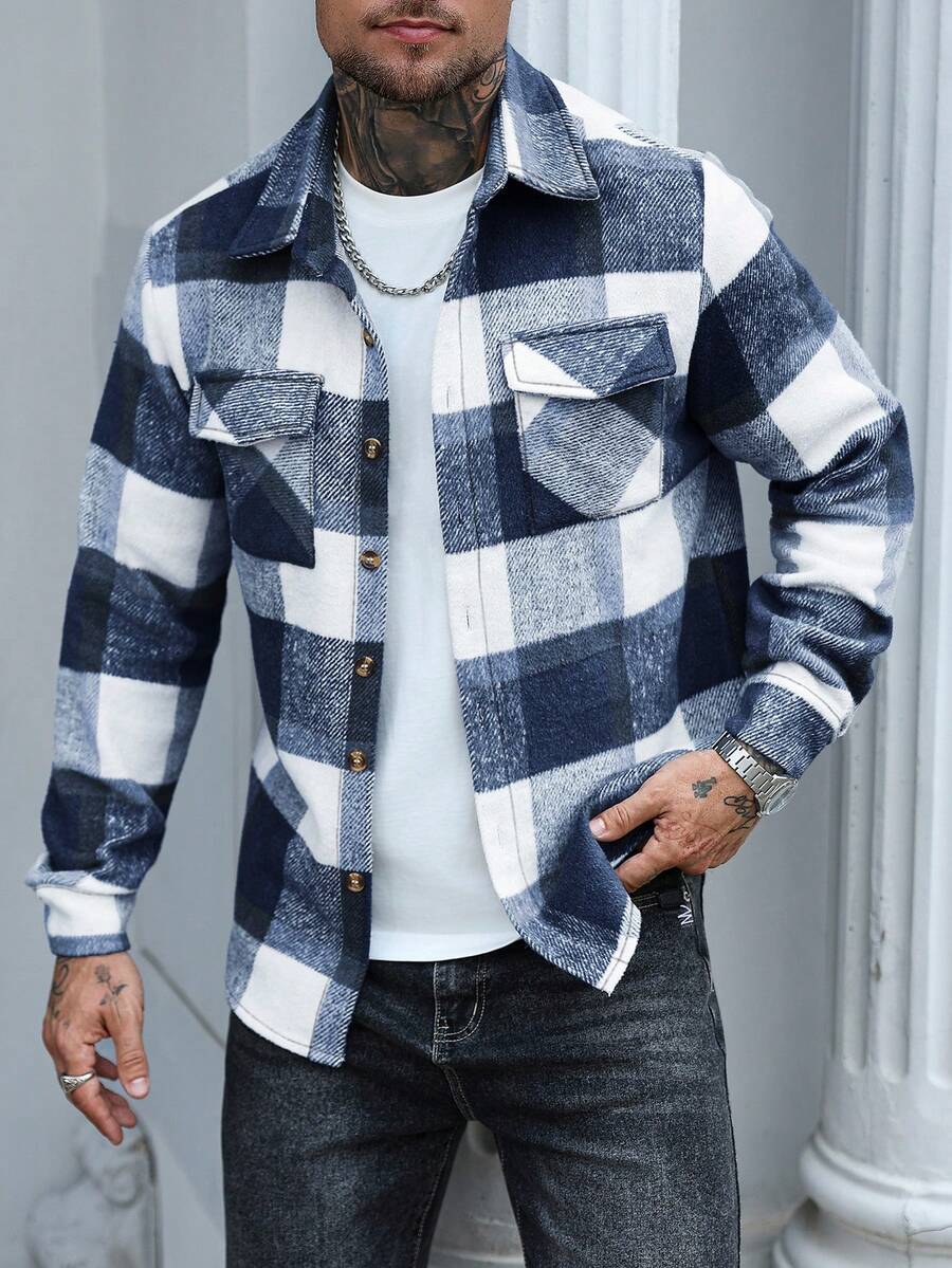 Men's single-breasted utility pocket jacket — additional view