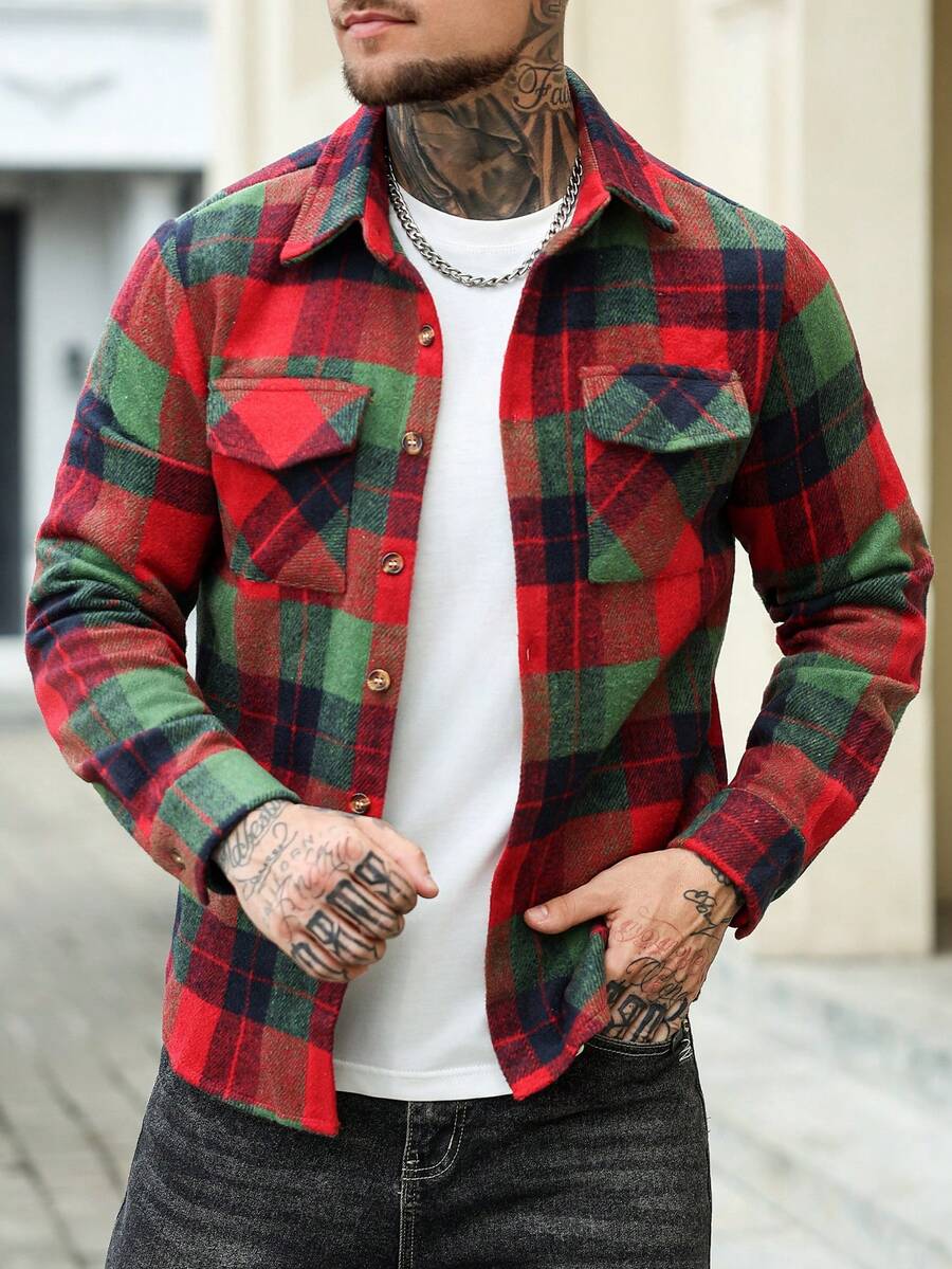 Men's single-breasted utility pocket jacket — additional view