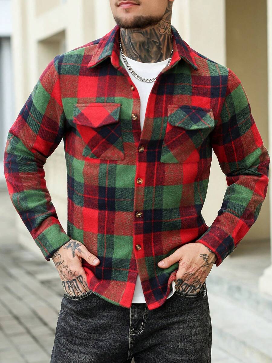 Men's single-breasted utility pocket jacket — additional view