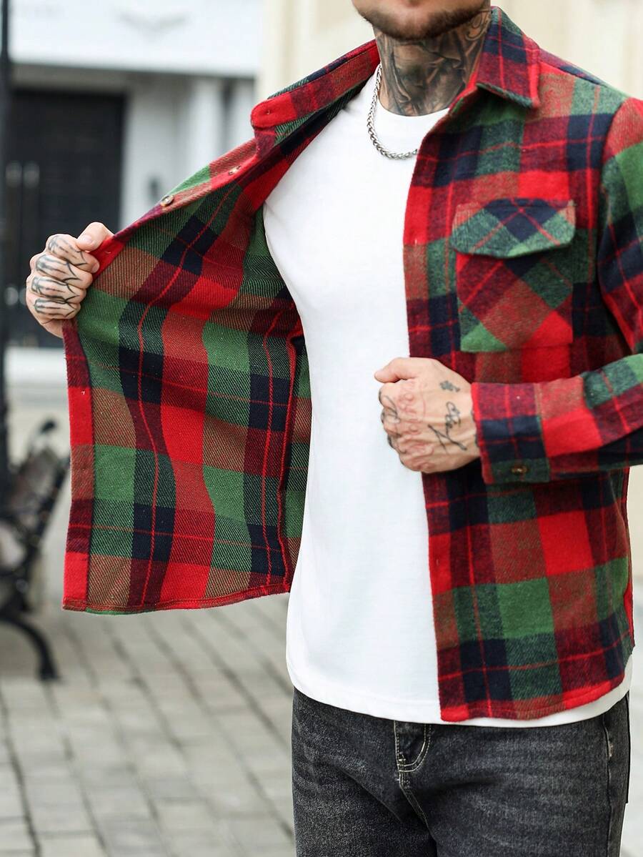 Men's single-breasted utility pocket jacket — additional view