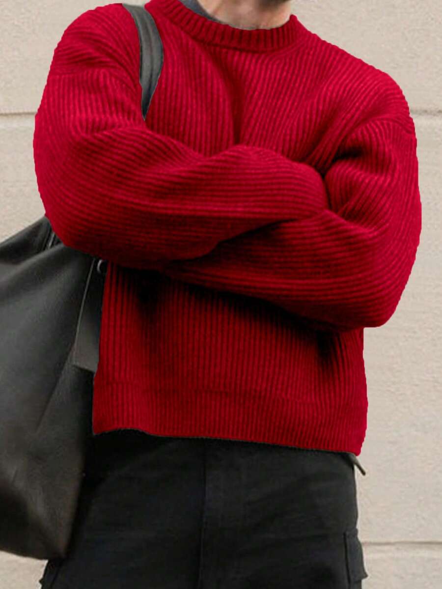 Men's crew neck relaxed-fit pullover — additional view
