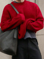 Men's crew neck relaxed-fit pullover — additional view