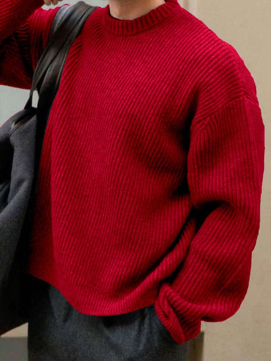 Men's crew neck relaxed-fit pullover — additional view