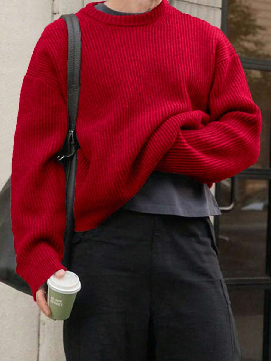 Men's crew neck relaxed-fit pullover — additional view
