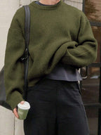 Men's crew neck relaxed-fit pullover — additional view