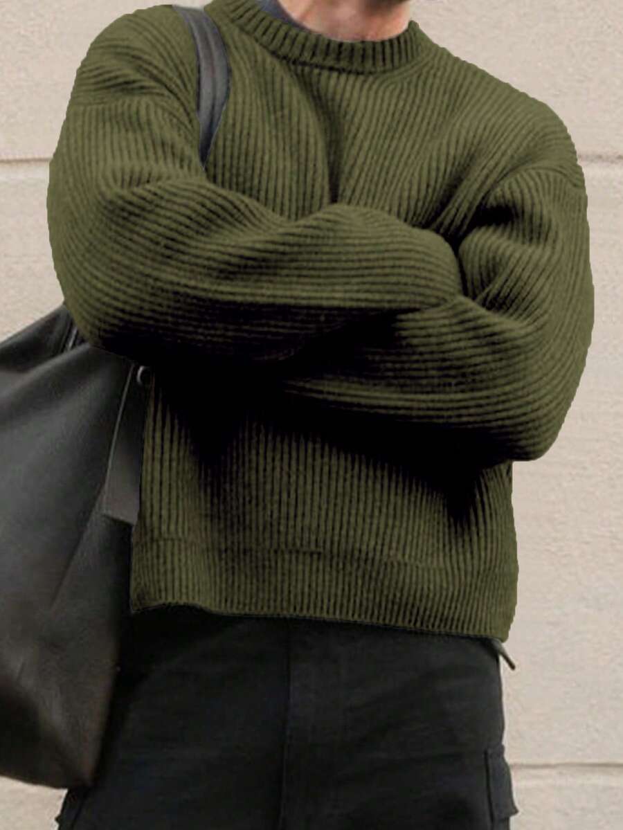 Men's crew neck relaxed-fit pullover — additional view
