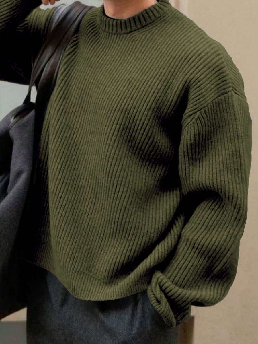 Men's crew neck relaxed-fit pullover — additional view